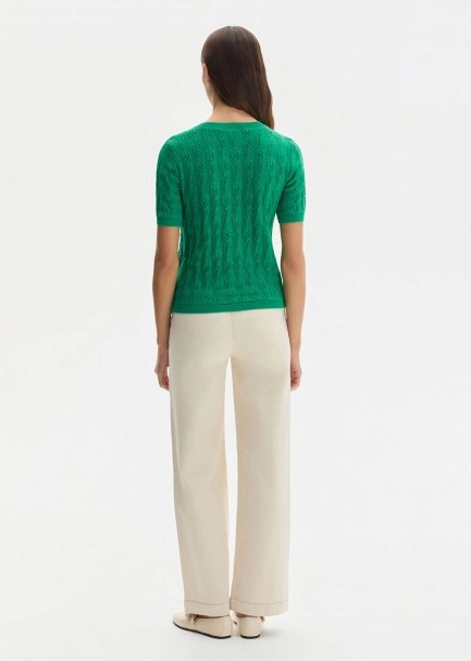 OASIS GREEN ORGANIC COTTON KNIT TOP - 5