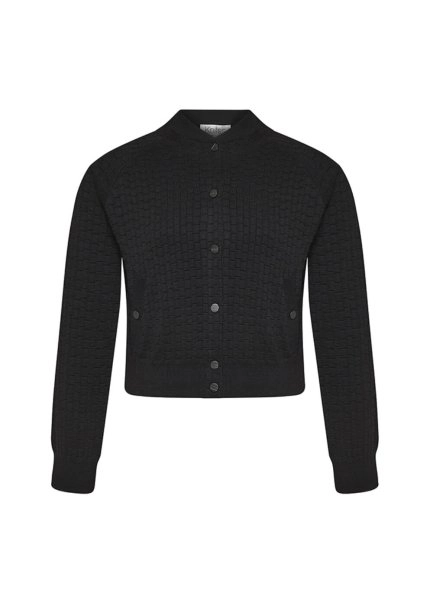 ORGANIC COTTON BLACK KNIT JACKET - 10