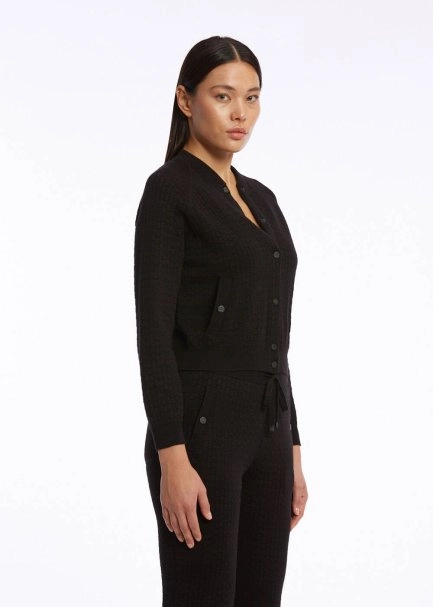 ORGANIC COTTON BLACK KNIT JACKET - 3
