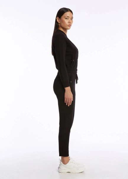 ORGANIC COTTON BLACK KNIT JACKET - 6