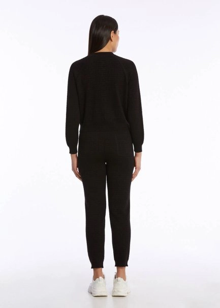 ORGANIC COTTON BLACK KNIT JACKET - 9