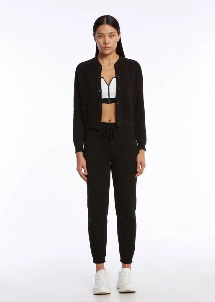 ORGANIC COTTON BLACK KNIT JACKET - 2