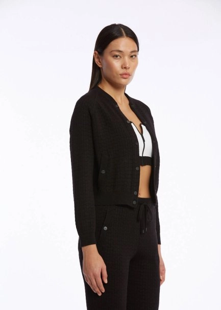 ORGANIC COTTON BLACK KNIT JACKET - 7