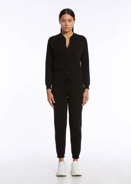 ORGANIC COTTON BLACK KNIT JACKET - 8