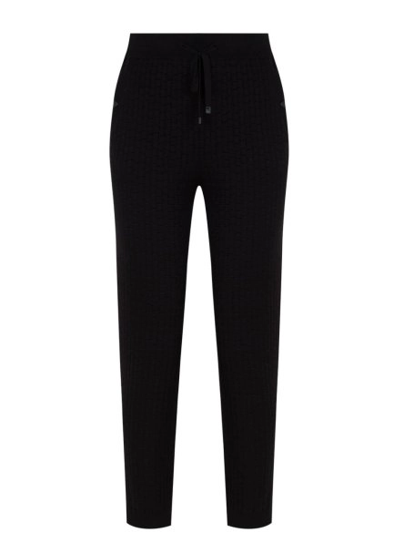 ORGANIC COTTON BLACK KNIT PANTS - 6