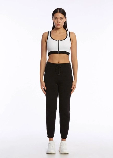 ORGANIC COTTON BLACK KNIT PANTS - 2