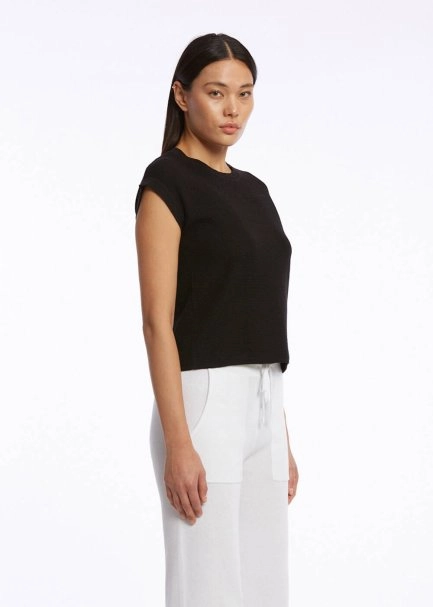 ORGANIC COTTON BLACK KNIT TOP - 3