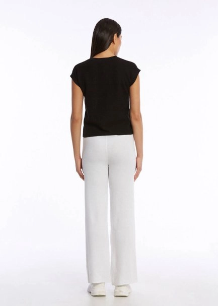 ORGANIC COTTON BLACK KNIT TOP - 5