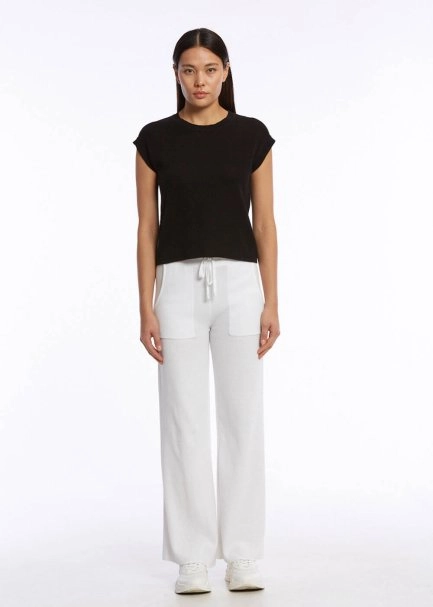 ORGANIC COTTON BLACK KNIT TOP - 2