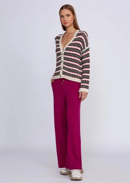 Organic Cotton Blend Jade Ecru Knit Top - 2