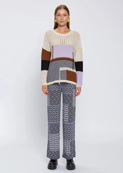 ORGANIC COTTON COLOR BLOCK SWEATER - 2