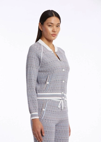 ORGANIC COTTON CORNFLOWER KNIT JACKET - 3