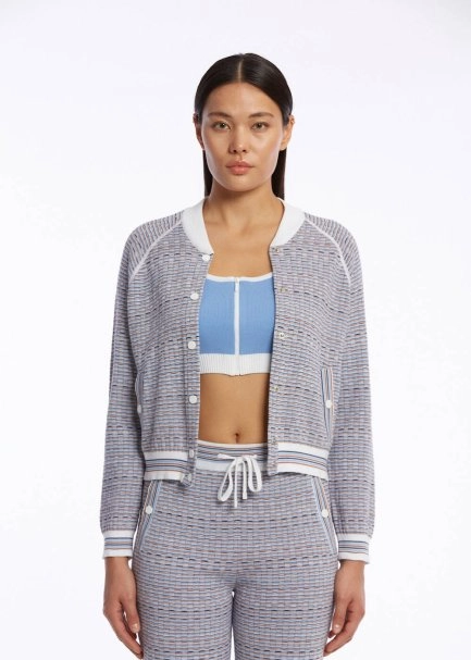 ORGANIC COTTON CORNFLOWER KNIT JACKET - 1