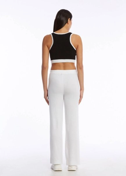 ORGANIC COTTON CROP BLACK KNIT TOP - 5