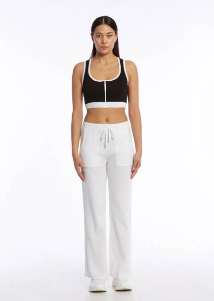 ORGANIC COTTON CROP BLACK KNIT TOP - 2