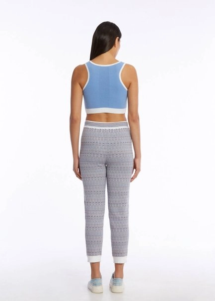 ORGANIC COTTON CROP CORNFLOWER KNIT TOP - 5