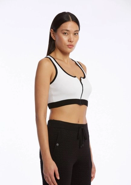 ORGANIC COTTON CROP WHITE KNIT TOP - 3