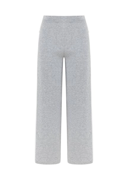 ORGANIC COTTON GREY WHITE KNIT PANTS - 6