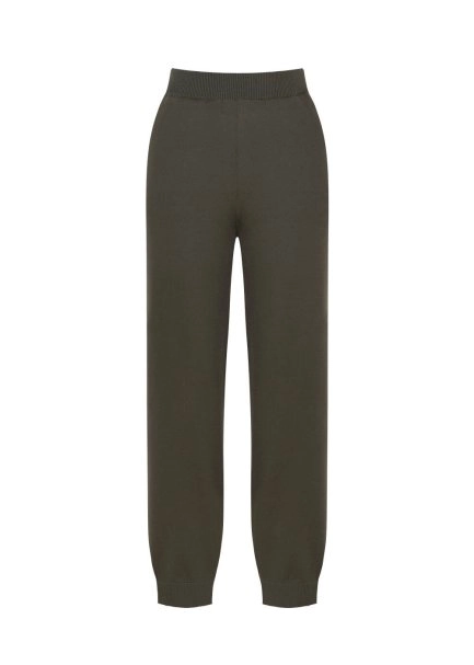 Organic Cotton Khaki Knit Pants - 8