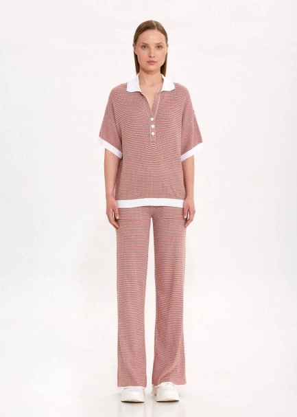 ORGANIC COTTON KNIT PANTS CORNFLOWER - 1