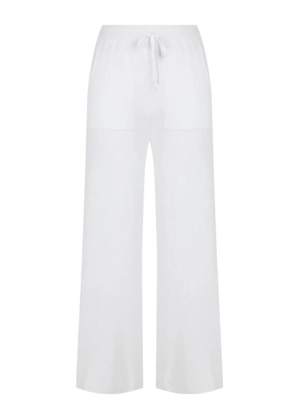 ORGANIC COTTON KNIT PANTS WHITE - 6