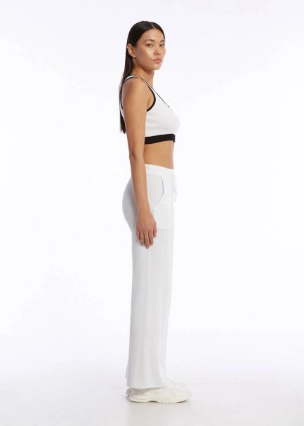ORGANIC COTTON KNIT PANTS WHITE - 4
