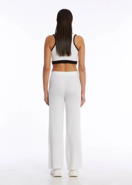 ORGANIC COTTON KNIT PANTS WHITE - 5