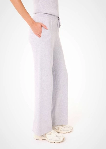 ORGANIC COTTON LIGHT GREY LOUNGEWEAR KNIT PANTS - 3