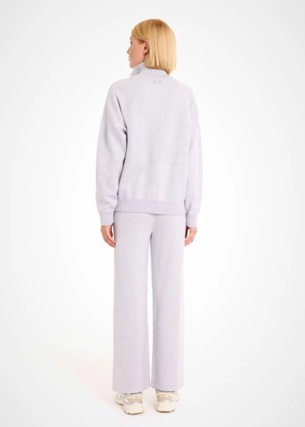 ORGANIC COTTON LIGHT GREY LOUNGEWEAR SWEATER - 5