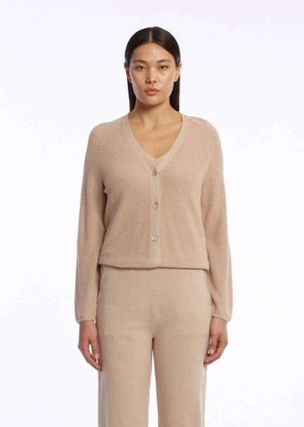 ORGANIC COTTON LINEN BLEND DESERT KNIT CARDIGAN - 1