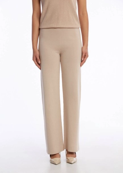 ORGANIC COTTON LINEN BLEND DESERT KNIT PANTS - 1