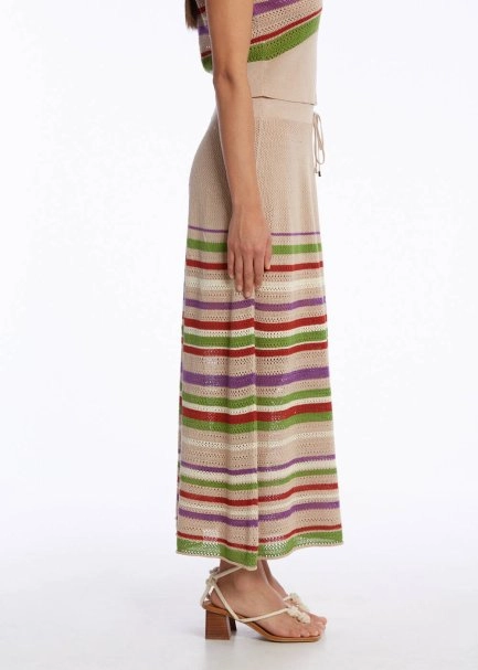 ORGANIC COTTON LINEN BLEND DESERT KNIT SKIRT - 3