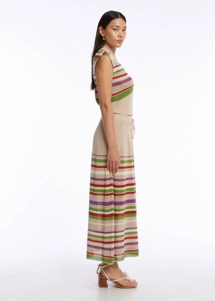 ORGANIC COTTON LINEN BLEND DESERT KNIT SKIRT - 4