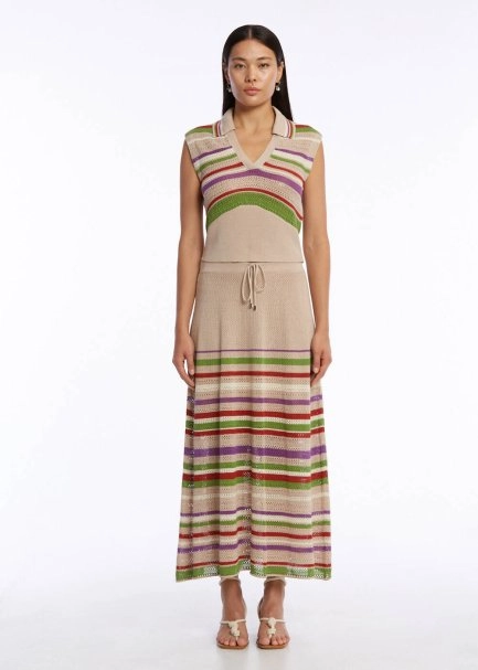 ORGANIC COTTON LINEN BLEND DESERT KNIT SKIRT - 2