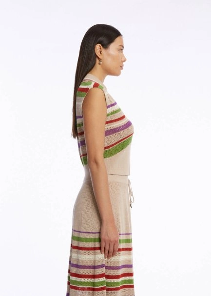 ORGANIC COTTON LINEN BLEND DESERT KNIT TOP - 3