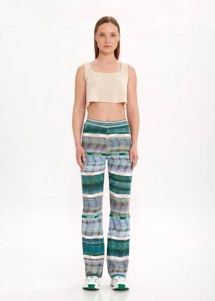 ORGANIC COTTON LINEN BLEND KNIT PANTS - 1