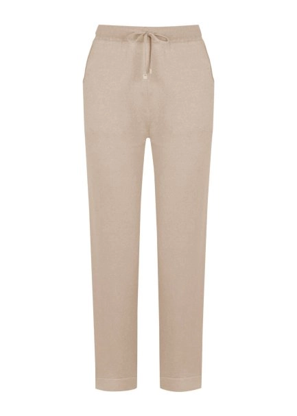 ORGANIC COTTON LINEN BLEND KNIT PANTS DESERT - 6