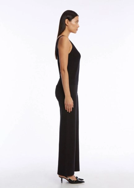 ORGANIC COTTON LINEN BLEND KNIT TOP BLACK - 4