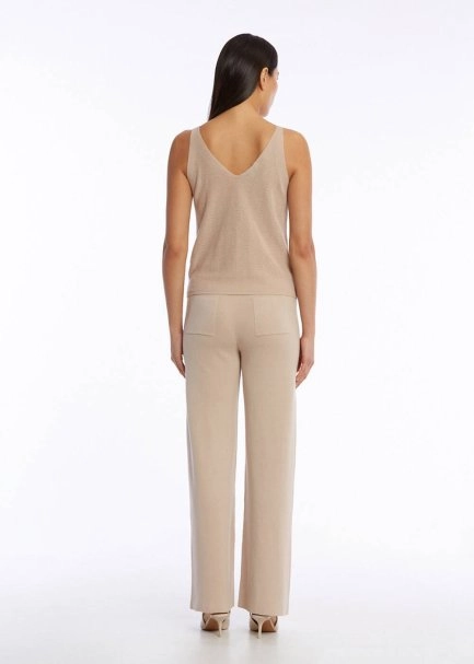 ORGANIC COTTON LINEN BLEND KNIT TOP DESERT - 5