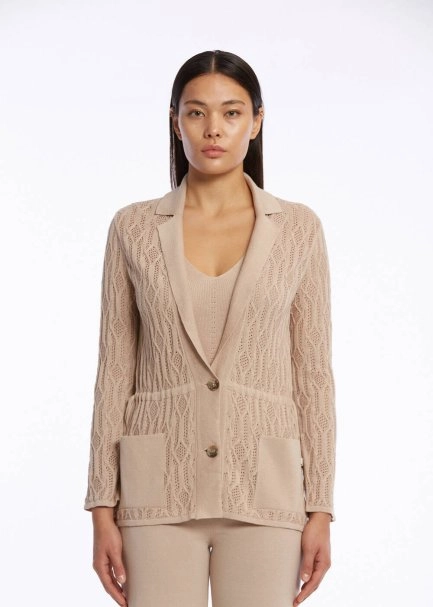 ORGANIC COTTON LINEN DESERT KNIT JACKET - 1