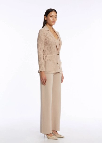 ORGANIC COTTON LINEN DESERT KNIT JACKET - 4