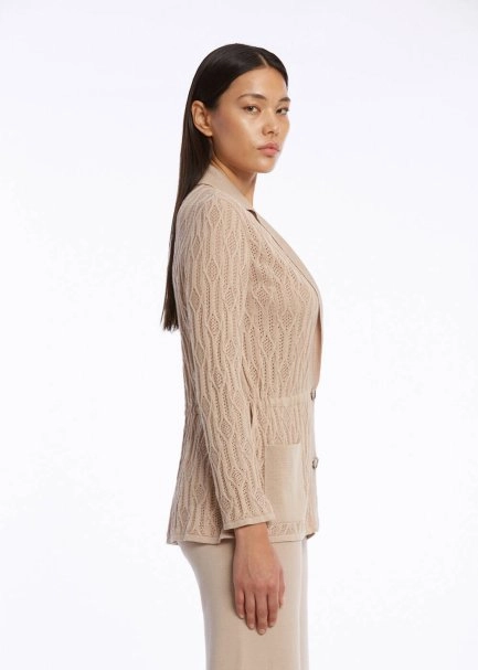 ORGANIC COTTON LINEN DESERT KNIT JACKET - 5