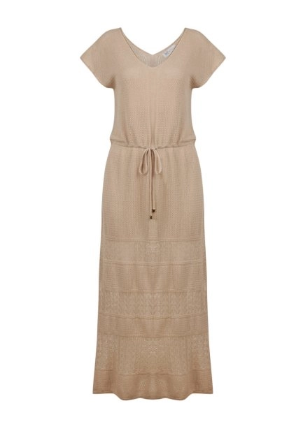 ORGANIC COTTON LINEN KNIT DRESS DESERT - 6