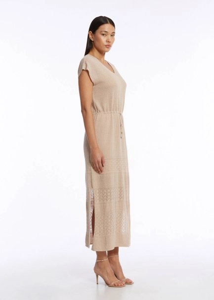 ORGANIC COTTON LINEN KNIT DRESS DESERT - 3