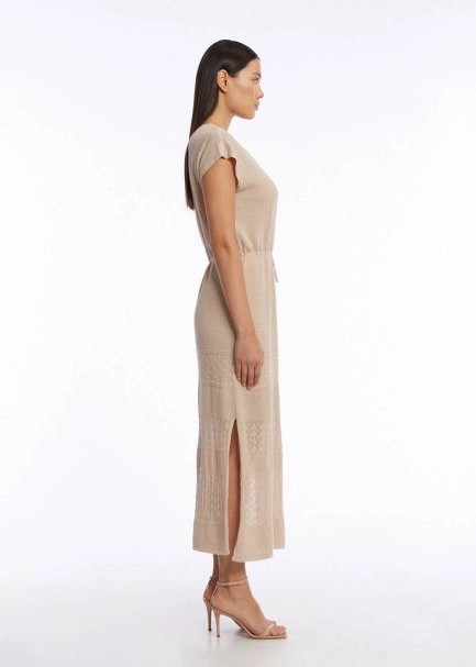 ORGANIC COTTON LINEN KNIT DRESS DESERT - 4