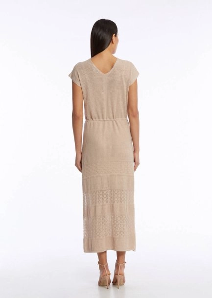 ORGANIC COTTON LINEN KNIT DRESS DESERT - 5