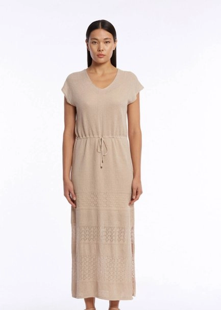 ORGANIC COTTON LINEN KNIT DRESS DESERT - 2