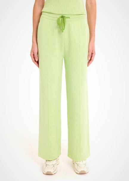 ORGANIC COTTON MATCHA LOUNGEWEAR KNIT PANTS - 1