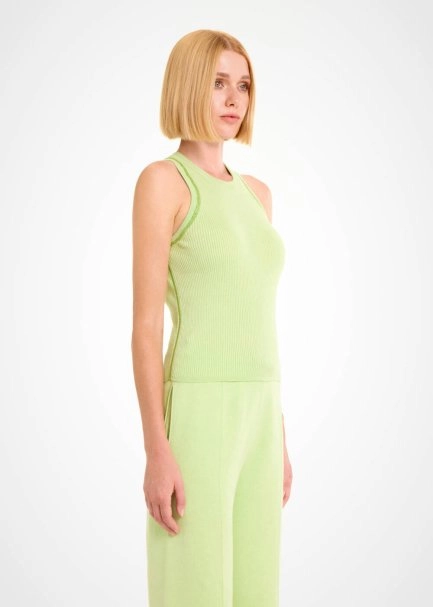 ORGANIC COTTON MATCHA LOUNGEWEAR KNIT TOP - 4
