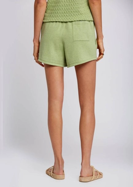 Organic Cotton Mint Mini Knit Shorts - 3